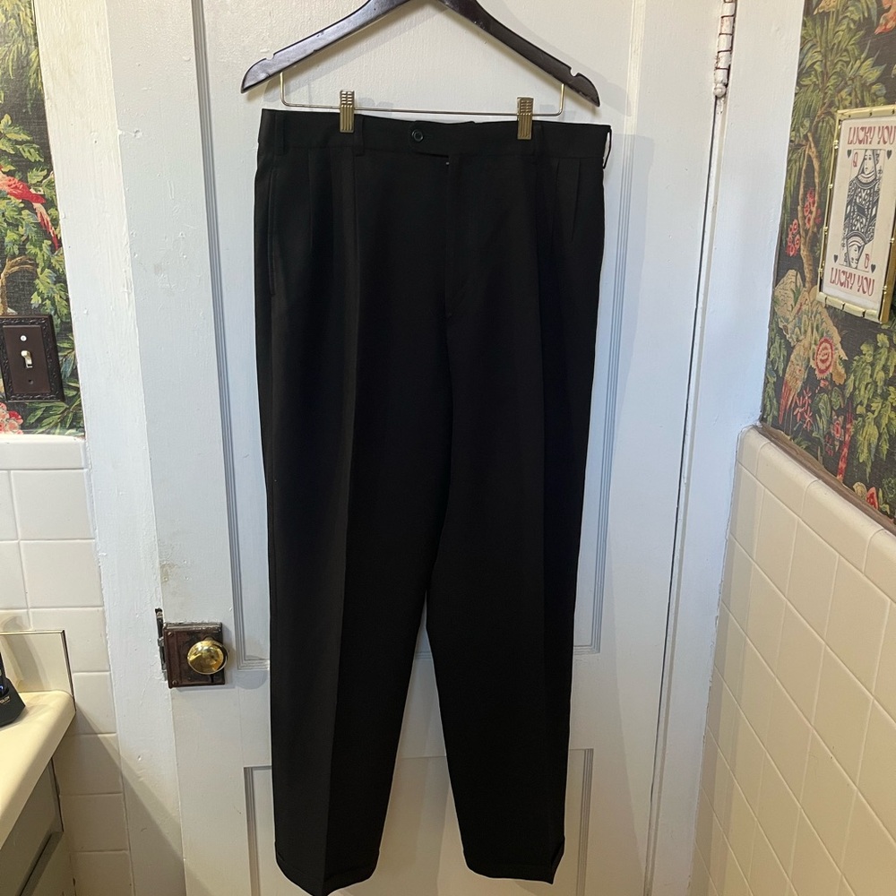 Elegant Black Men's Dress Pants. 35/32